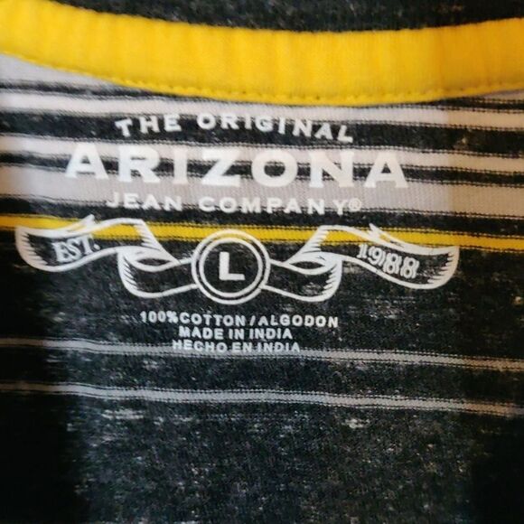 Arizona Jean Co. V-Neck Striped T-Shirt; Lot of 2 - Picture 3 of 7